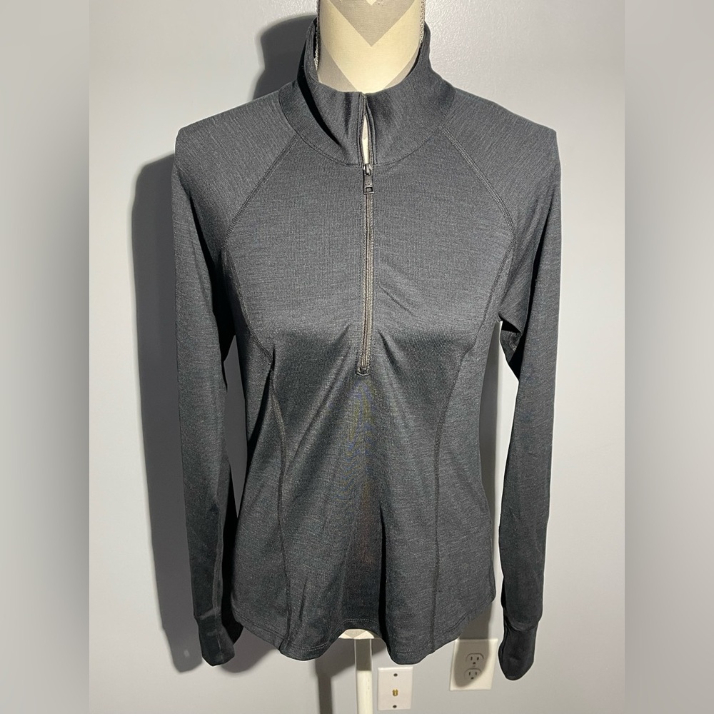 Beyond Yoga Charcoal Long Sleeve Quarter-Zip Top